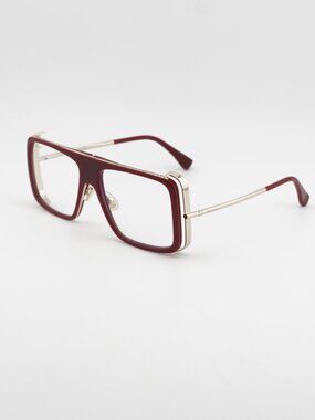 Max Mara MM5172-B 069 Eyeglasses Bordeaux 55mm Aviator Frame, Blue Light Block